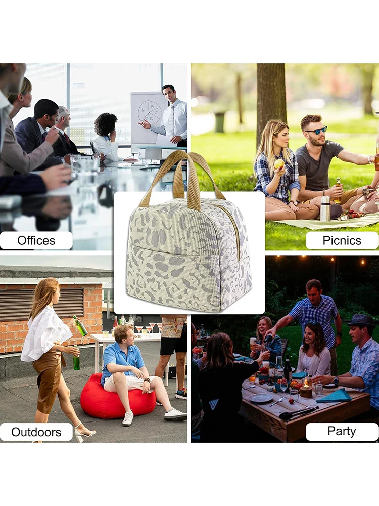 1 Pack of Ink Pattern Insulation Bag, Bento Bag, Lunch Box Bag, Outdoor Travel Ice Pack, Picnic Bag, Lunch Bag - Image 10