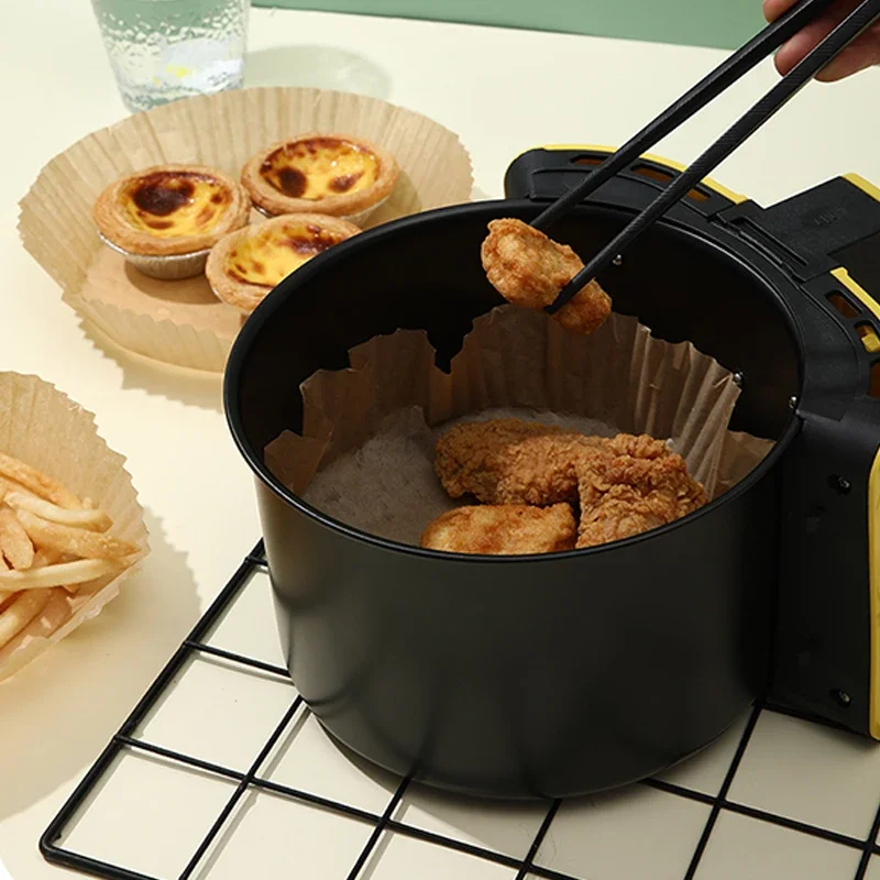 100Pcs Air Fryer Paper Oil Proof Isolation Paper Tray Disposable Non Stick Baking Pad Convenient And Durable Air Fryer Square - Image 2