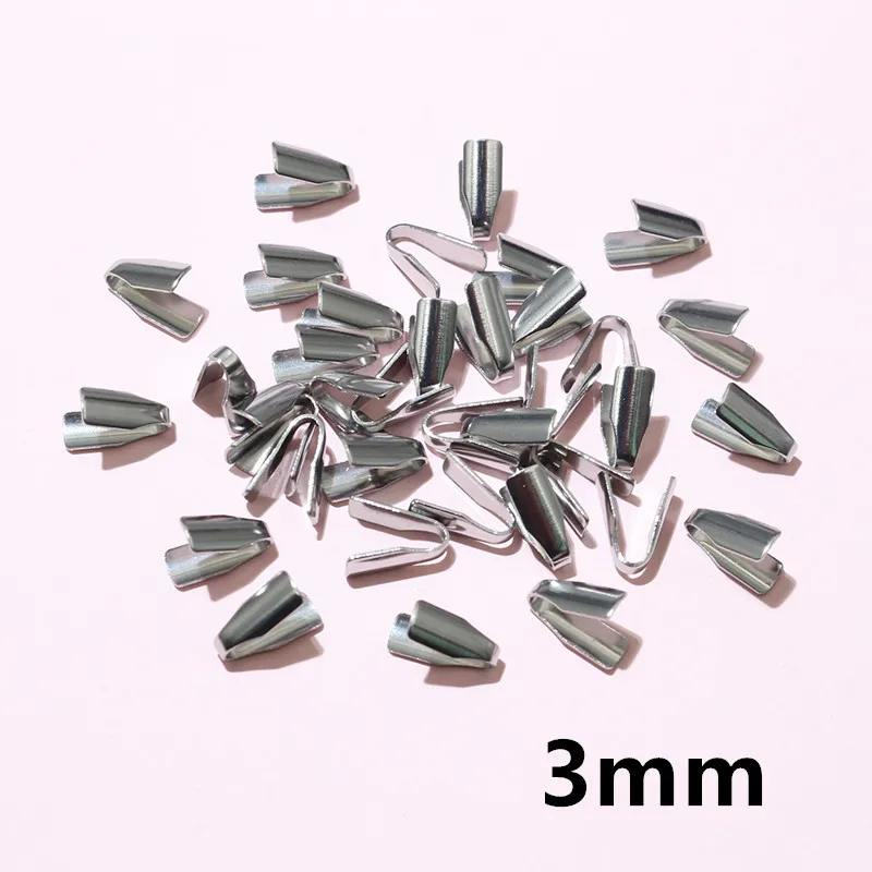 Stainless Steel Crimp End Caps – Flat Cord Beads for Jewelry Making (2–7mm, 100pcs) - Image 14