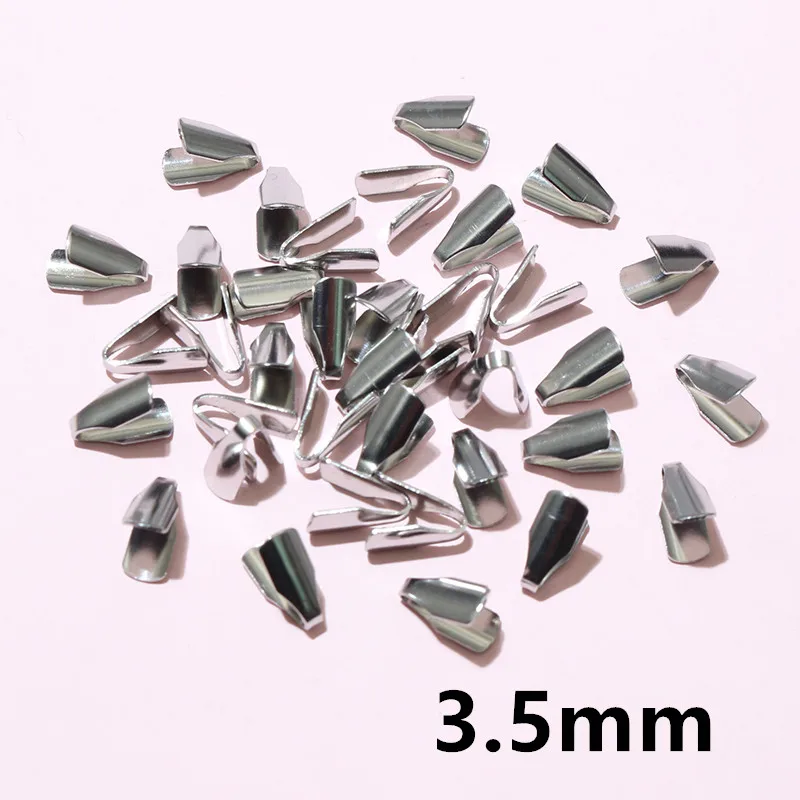 Stainless Steel Crimp End Caps – Flat Cord Beads for Jewelry Making (2–7mm, 100pcs) - Image 15