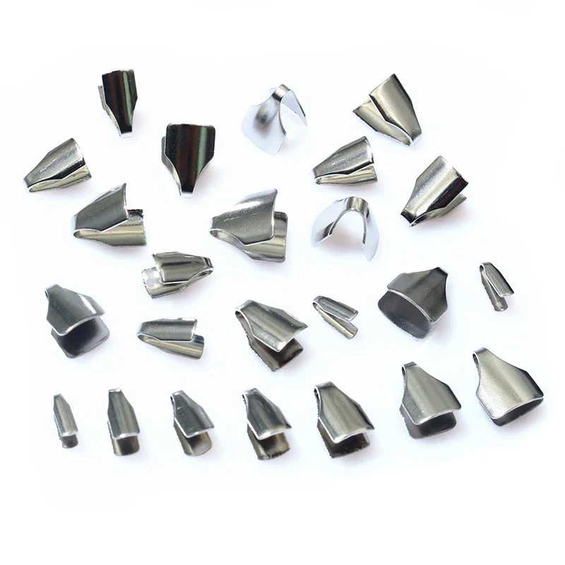 Stainless Steel Crimp End Caps – Flat Cord Beads for Jewelry Making (2–7mm, 100pcs) - Image 5