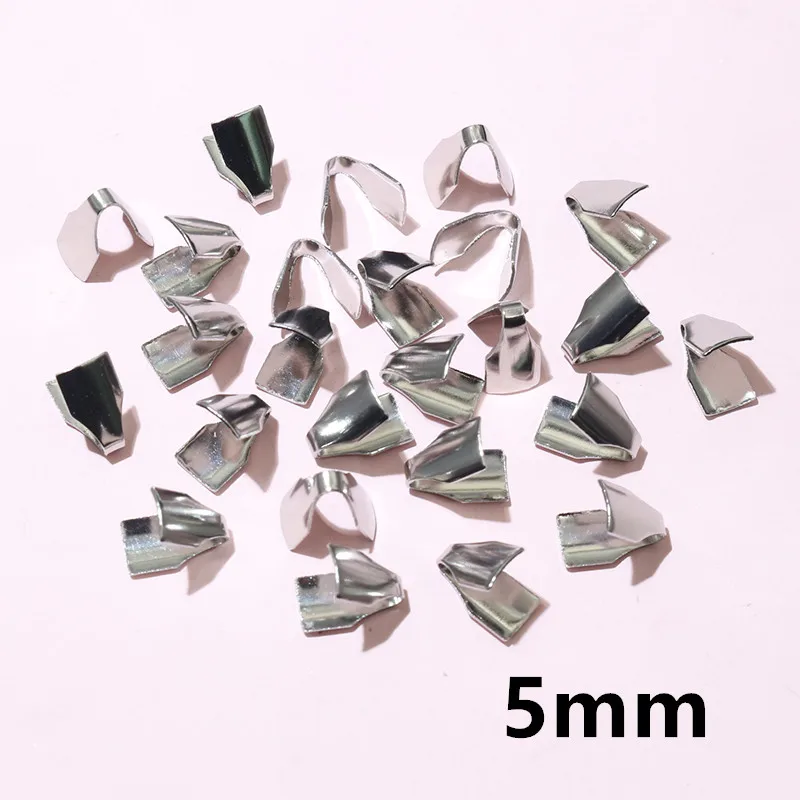 Stainless Steel Crimp End Caps – Flat Cord Beads for Jewelry Making (2–7mm, 100pcs) - Image 8