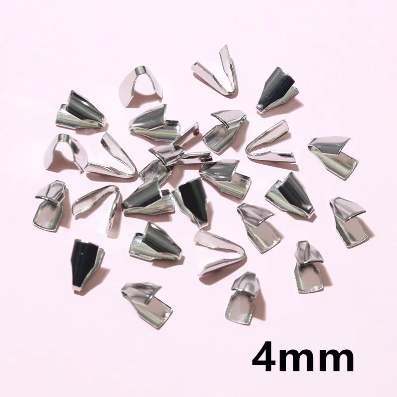 Stainless Steel Crimp End Caps – Flat Cord Beads for Jewelry Making (2–7mm, 100pcs) - Image 9