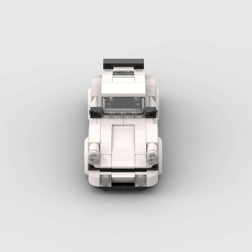 196PCS White Sports Car MOC Building Blocks For Porsche 911 - Image 3