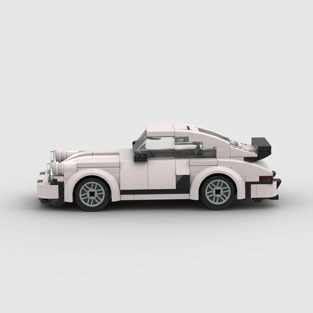 196PCS White Sports Car MOC Building Blocks For Porsche 911 - Image 4