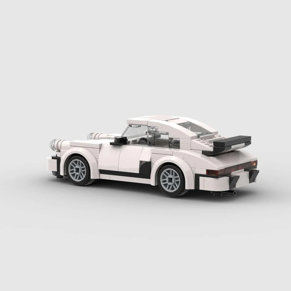 196PCS White Sports Car MOC Building Blocks For Porsche 911 - Image 9