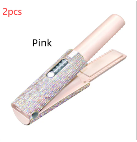 2-In-1 Electric USB Hair Straightening Brush Straightener Brush Multifunctional Comb Straightening Styler Hair Curler - Image 16