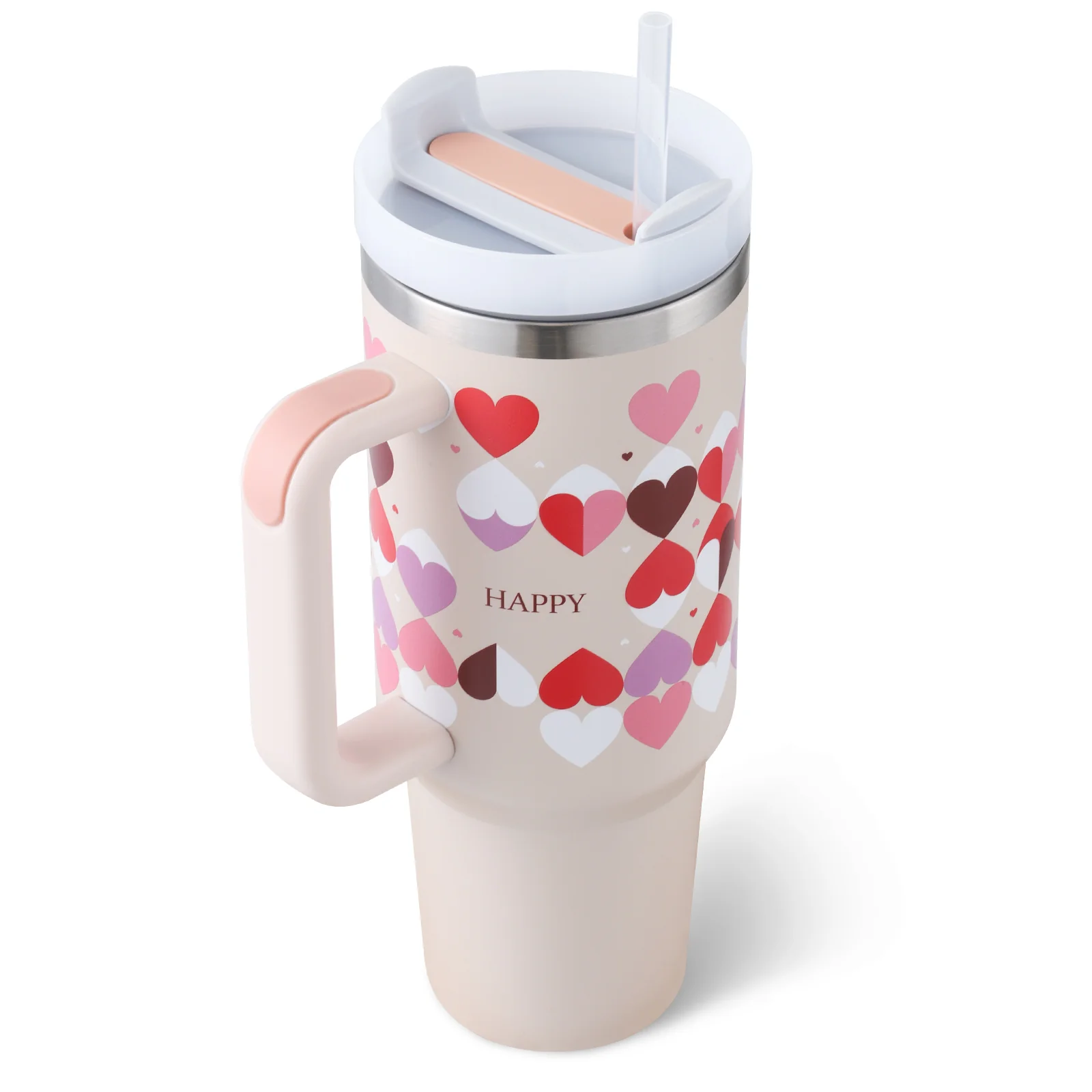 40 Oz Tumbler With Handle Straw Insulated, Stainless Steel Spill Proof Vacuum Coffee Cup Tumbler With Lid Tapered Mug Gifts For Valentine Lover Suitable For Car Gym Office Travel - Image 28