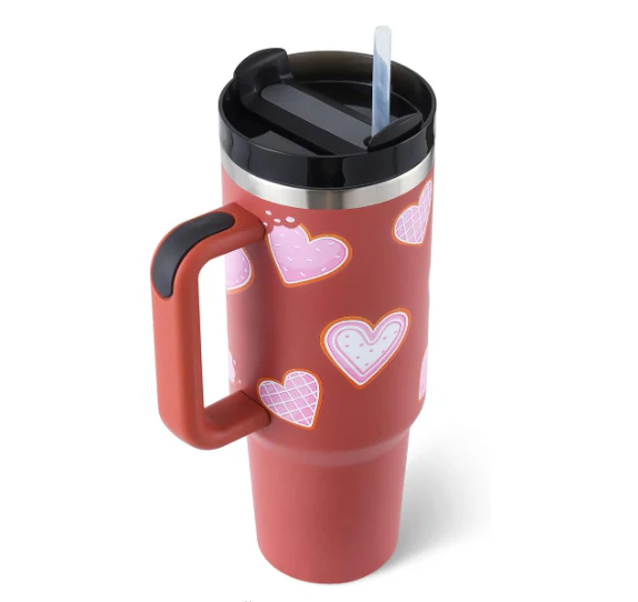40 Oz Tumbler With Handle Straw Insulated, Stainless Steel Spill Proof Vacuum Coffee Cup Tumbler With Lid Tapered Mug Gifts For Valentine Lover Suitable For Car Gym Office Travel - Image 30