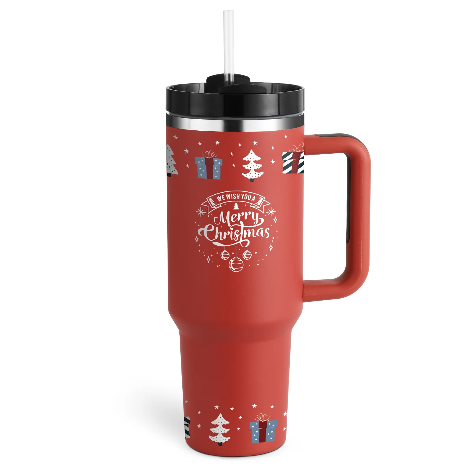 40 Oz Tumbler With Handle Straw Insulated, Stainless Steel Spill Proof Vacuum Coffee Cup Tumbler With Lid Tapered Mug Gifts For Valentine Lover Suitable For Car Gym Office Travel - Image 9