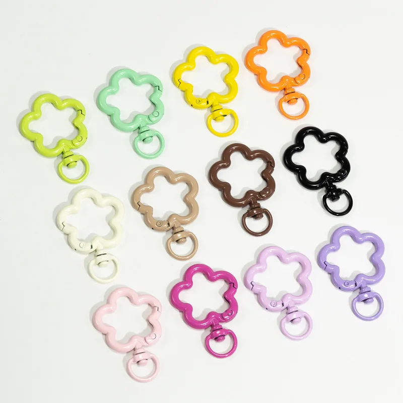 Flower Metal Lobster Claw Clasps – Swivel Snap Hooks for Bags & Keychains (5pcs) - Image 7