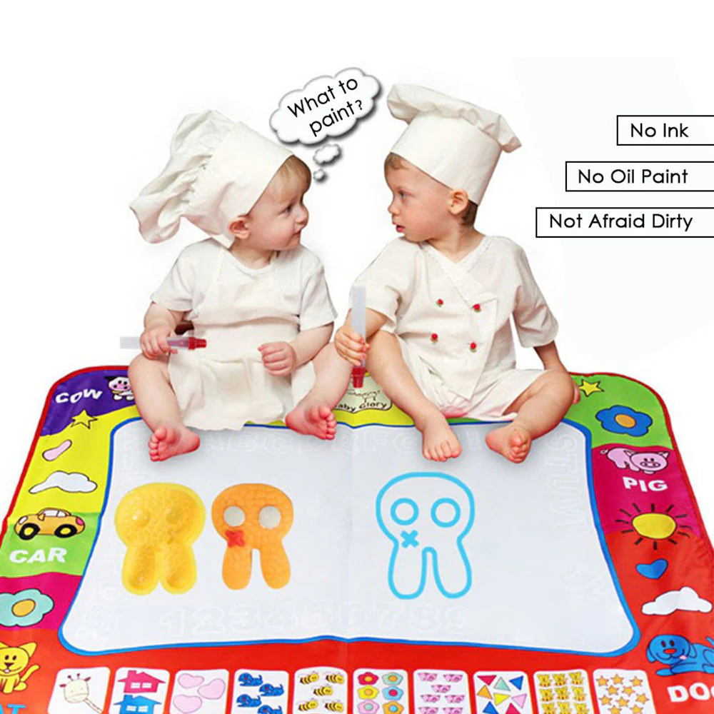 80 x 60cm Baby Kids Add Water with Magic Pen Doodle Painting Picture Water Drawing Play Mat in Drawing Toys Board Gift Christmas - Image 2