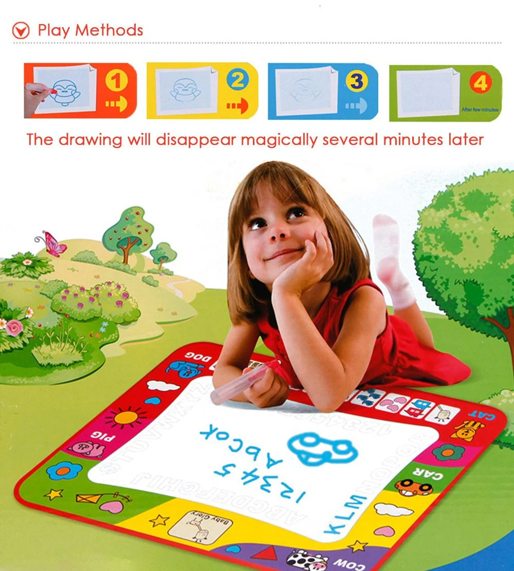 80 x 60cm Baby Kids Add Water with Magic Pen Doodle Painting Picture Water Drawing Play Mat in Drawing Toys Board Gift Christmas - Image 3