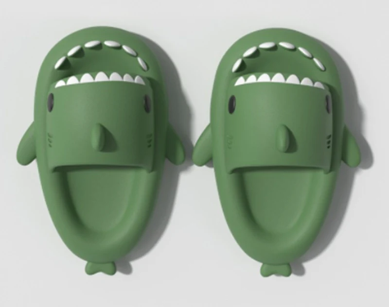 Adult's Slippers Indoor Outdoor Funny Shark Cartoon - Image 18