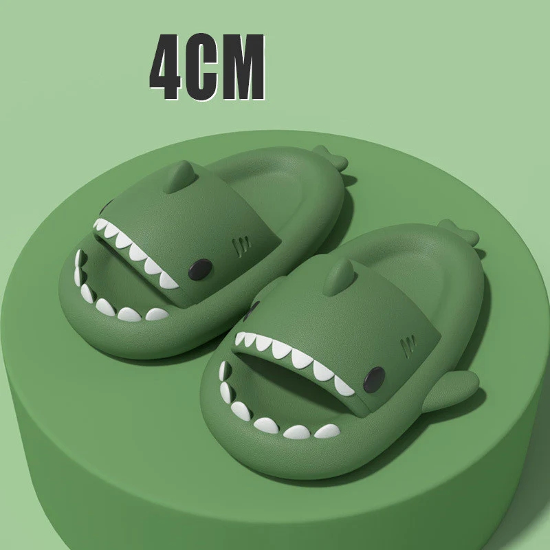 Adult's Slippers Indoor Outdoor Funny Shark Cartoon - Image 6