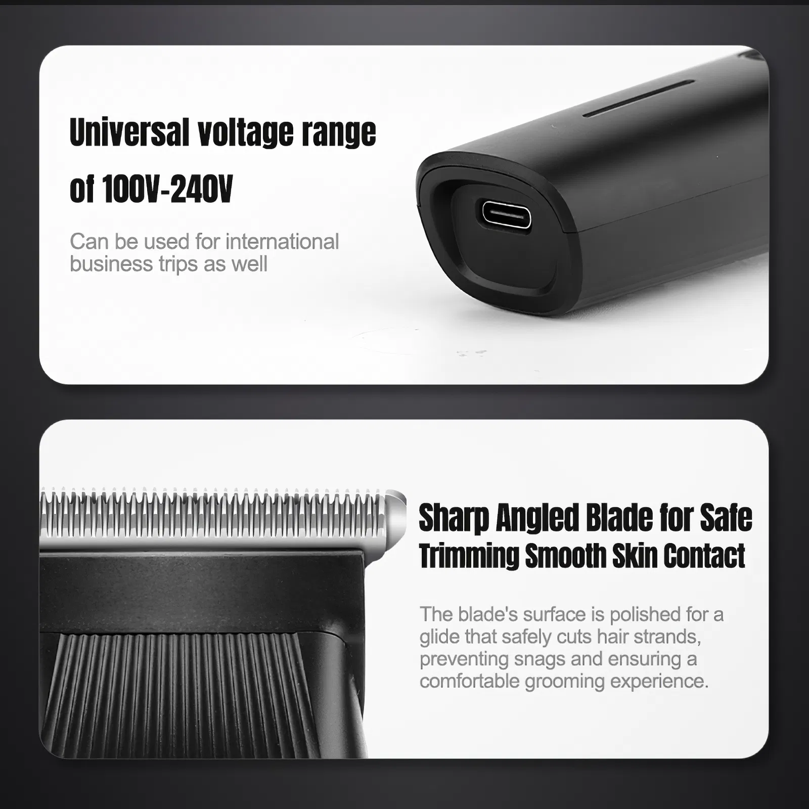Beard Trimmer, 3 In 1 Hair Clippers And Mens Grooming Kit, Face, Nose, Ear Hair Trimmer - Black - Image 5