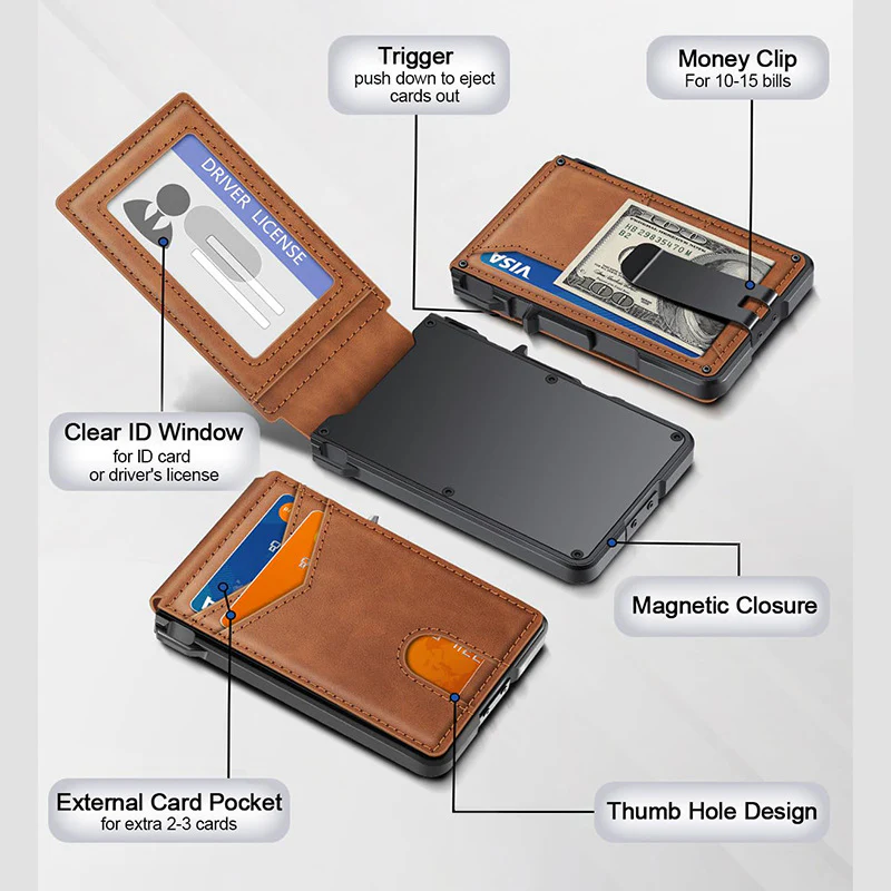 Carbon Fiber Cardholder Folding Wallet - Image 2