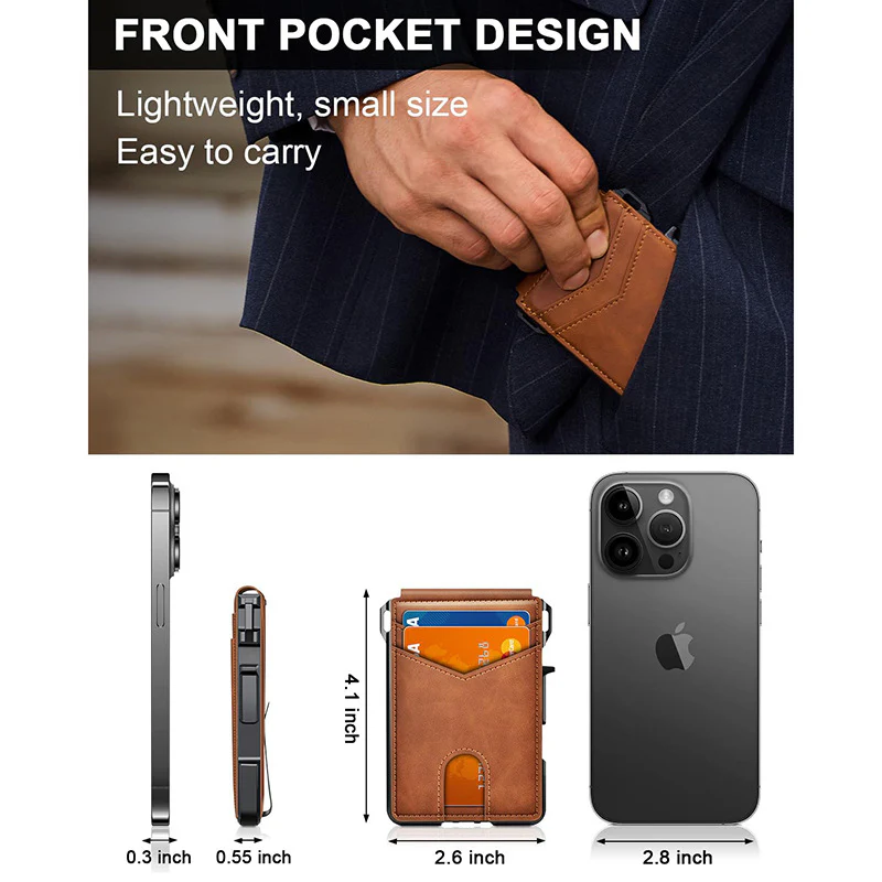 Carbon Fiber Cardholder Folding Wallet - Image 3