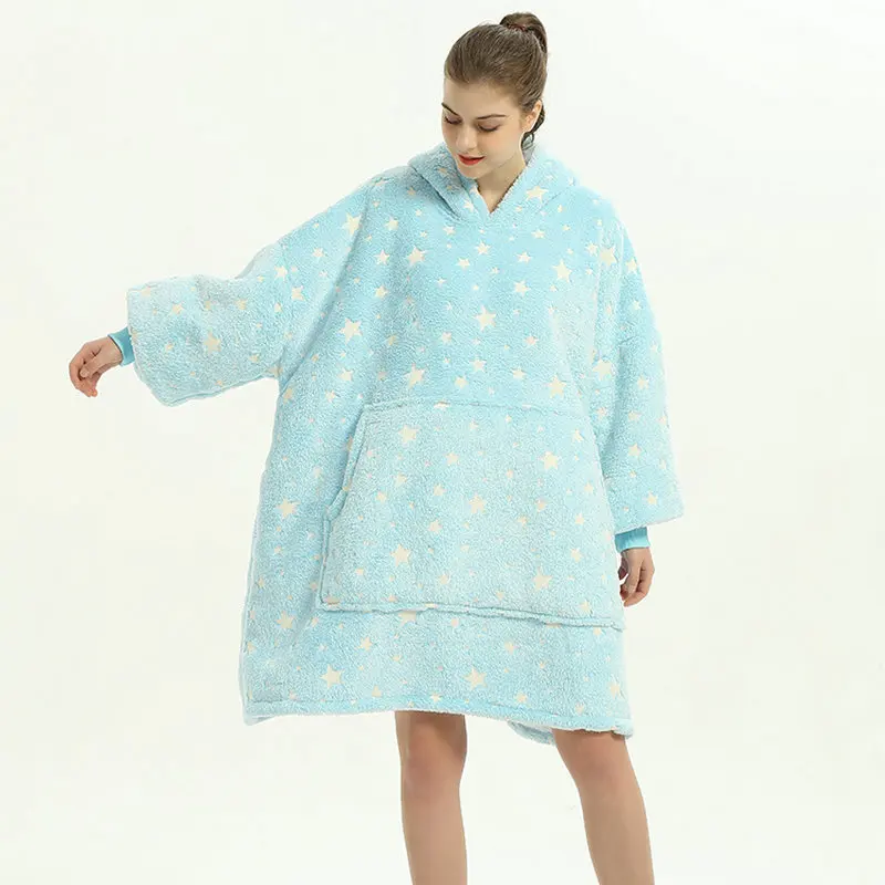 Wearable Blanket Hoodie – Oversized Fleece Thermal - Image 13