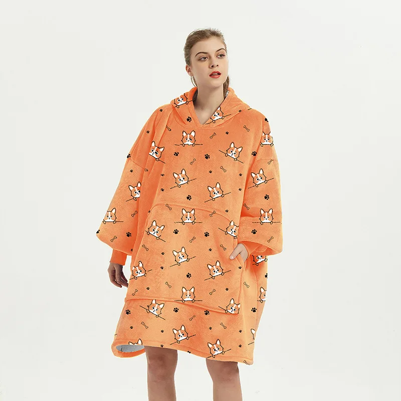 Wearable Blanket Hoodie – Oversized Fleece Thermal - Image 16