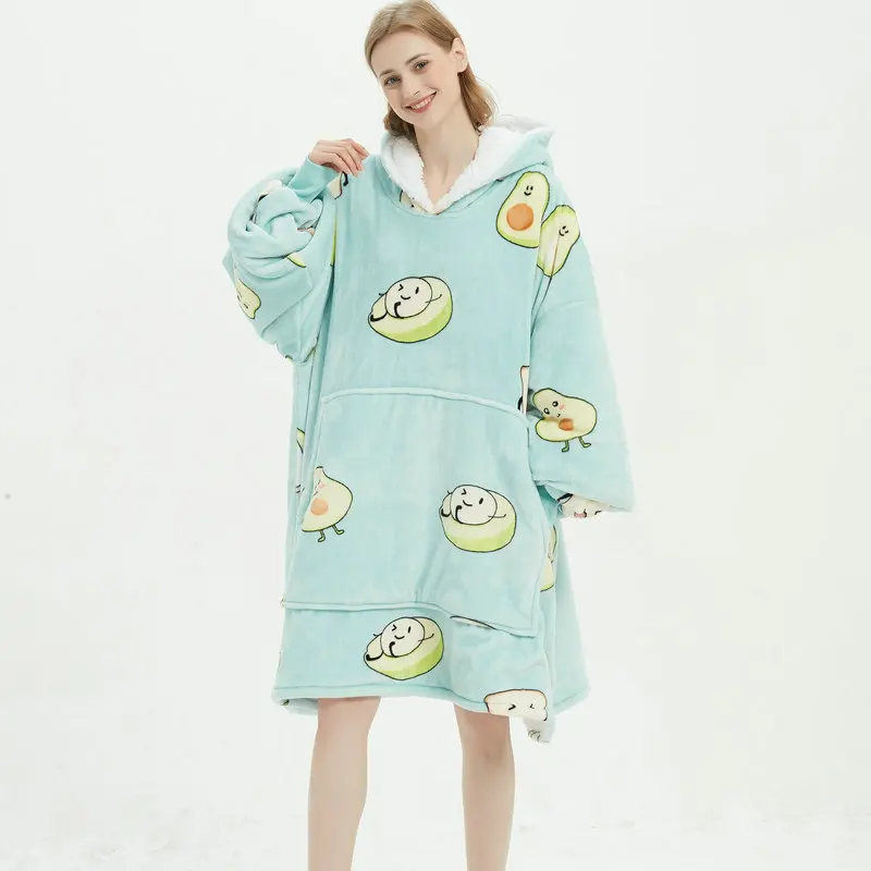 Wearable Blanket Hoodie – Oversized Fleece Thermal - Image 35