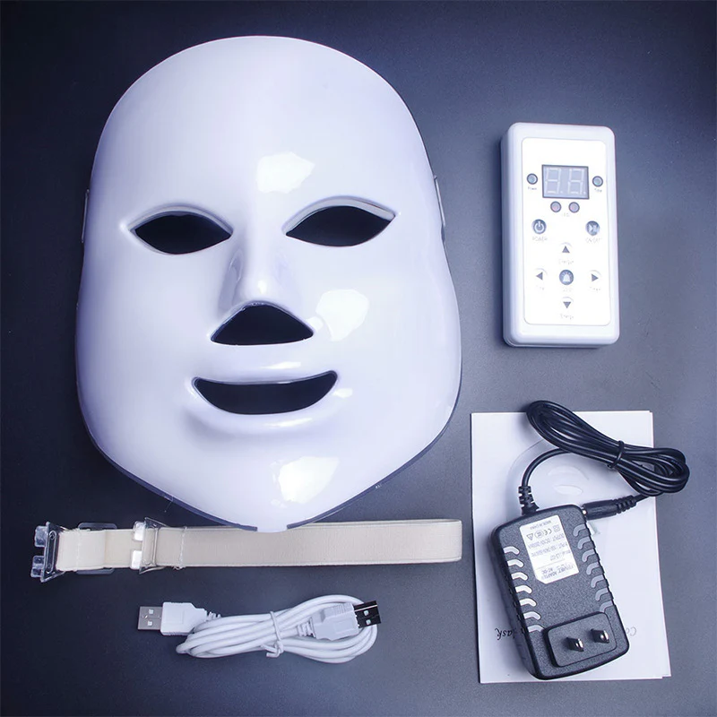 Cross-Border LED Photon Quantum Sr Beautification Tool Household Face Red And Blue Everbright Bank Light Seven-color Beauty Apparatus Mask Beauty - Image 2
