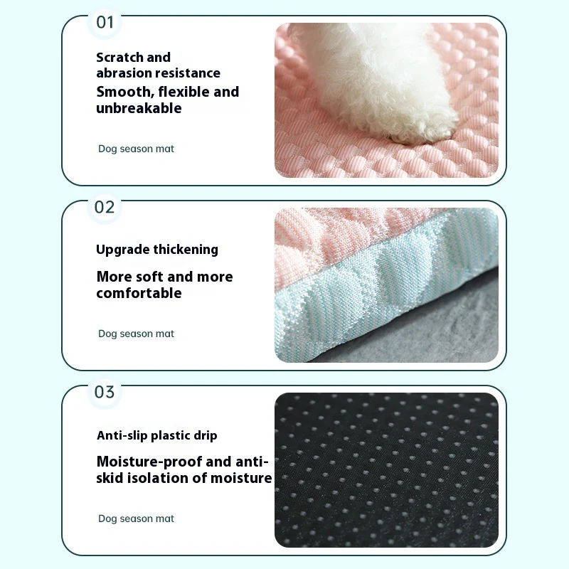 Dog Bed Breathable Cooling Spring Summer Pet Sleeping Mat For Small Medium Dogs Cats Soft Non-slip Dog Kennel Pet Supplies Pet Products - Image 5