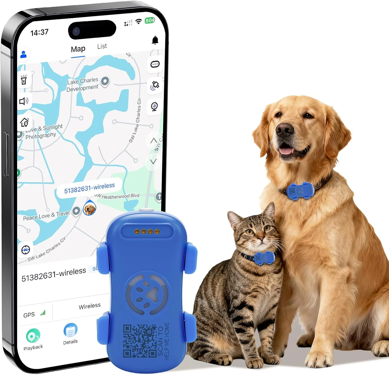Dog GPS Tracker Real Time, Anti-Lost Pet Tracker With Geofence, Flash Light And Sound Alarm, Unlimited Distance Tracking, Fits Most Pet Collars, Subscription Required - Image 11