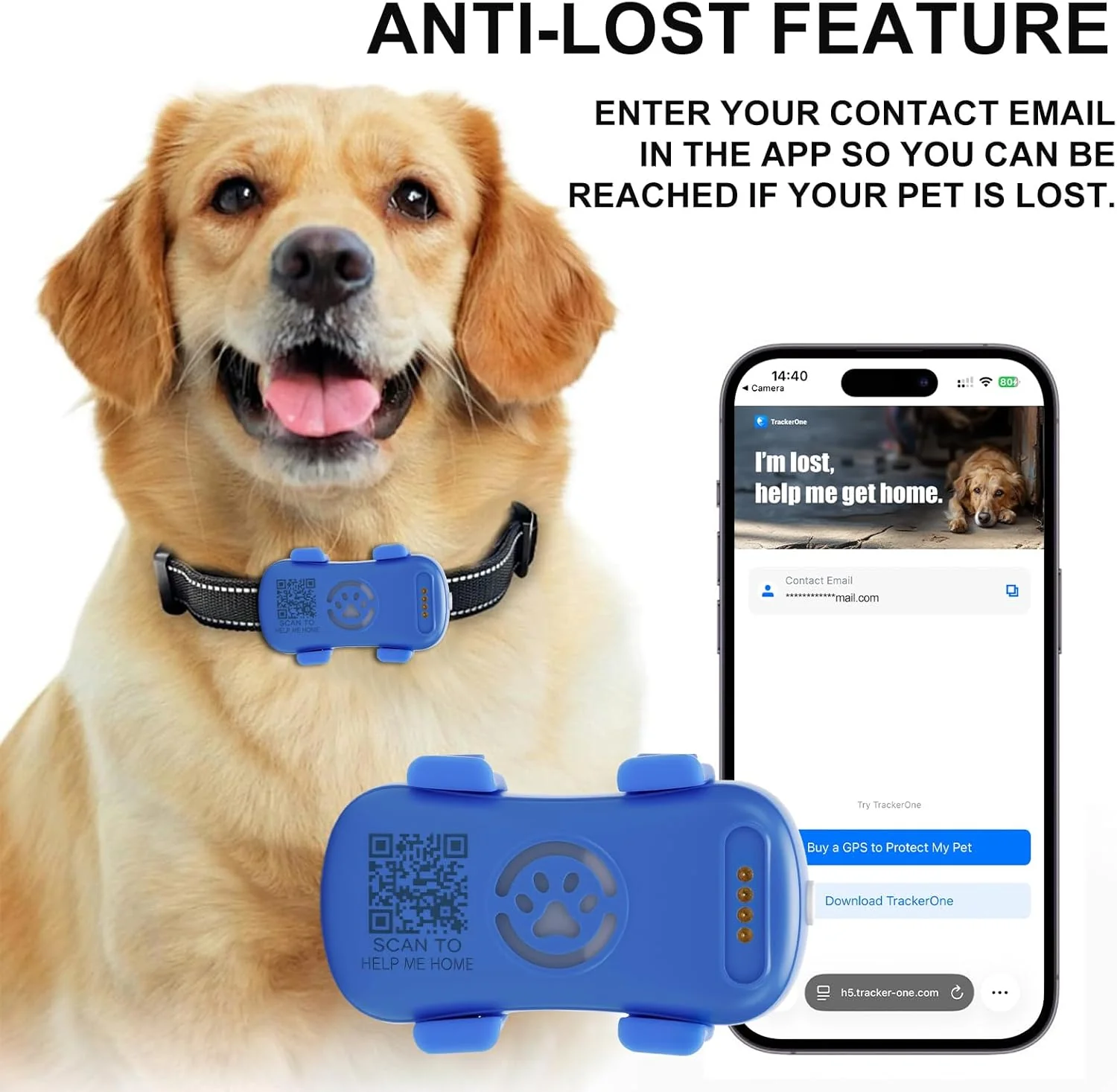 Dog GPS Tracker Real Time, Anti-Lost Pet Tracker With Geofence, Flash Light And Sound Alarm, Unlimited Distance Tracking, Fits Most Pet Collars, Subscription Required - Image 4