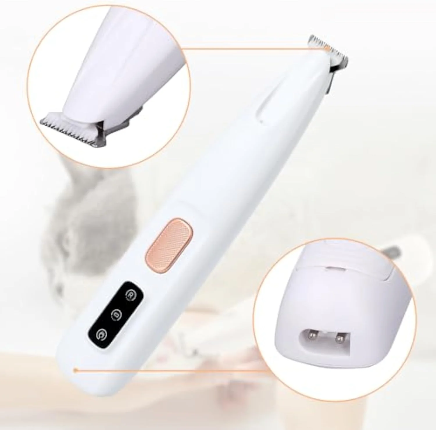 Dog Paw Trimmer Electric Dog Trimmer For Paws Pet Paws Trimmer With Led Light Rechargeable Low Noise Pet Trimmer Hair Clipper - Image 2
