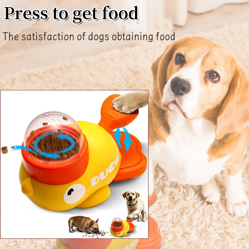 Dog Puzzle Feeder Interactive Pet Food Treat Dispenser Cartoon Duck Design Anti-slip Pets Automatic Feeder Toys For Dog Training Pet Products - Image 3