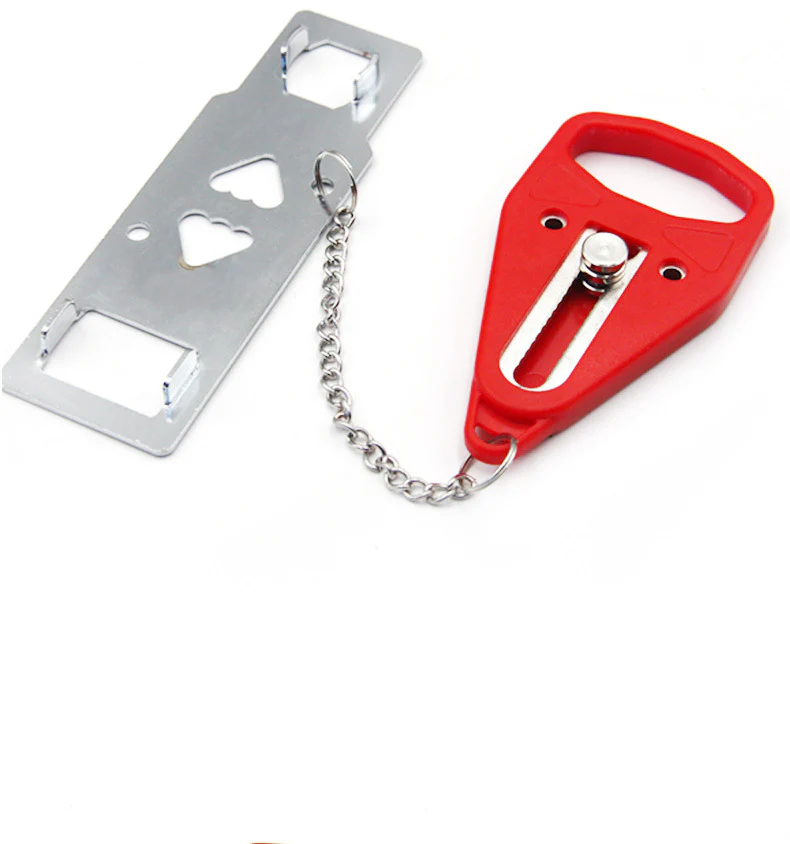 Door Stopper Dual-use Portable Door Snap Lock Security Hotel Top Door Opener - Image 3