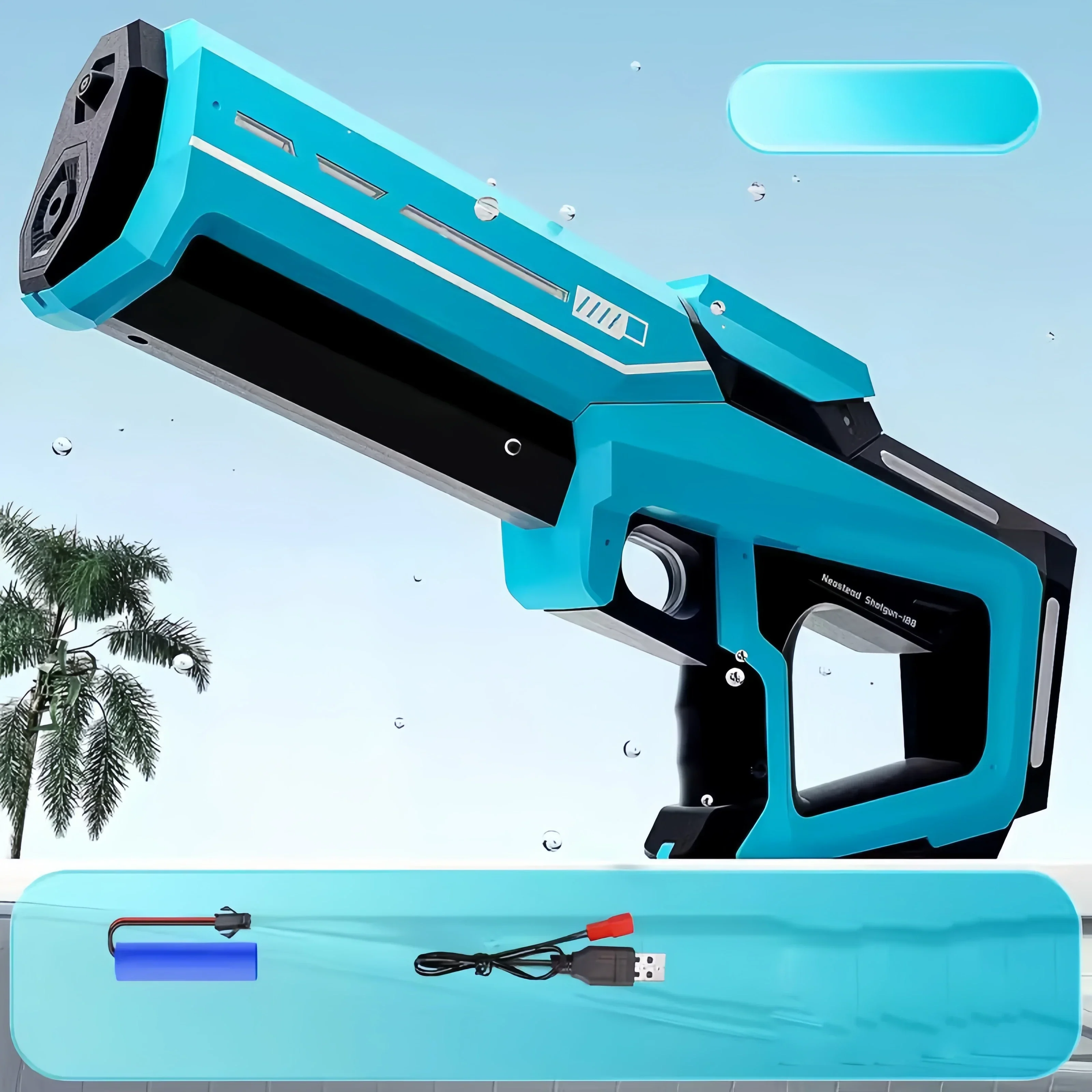 Electric Automatic Water Storage Gun Toys Portable Children Summer Beach Outdoor Fight Fantasy Spray Gun Toys Boy Kid Adult Game - Image 12