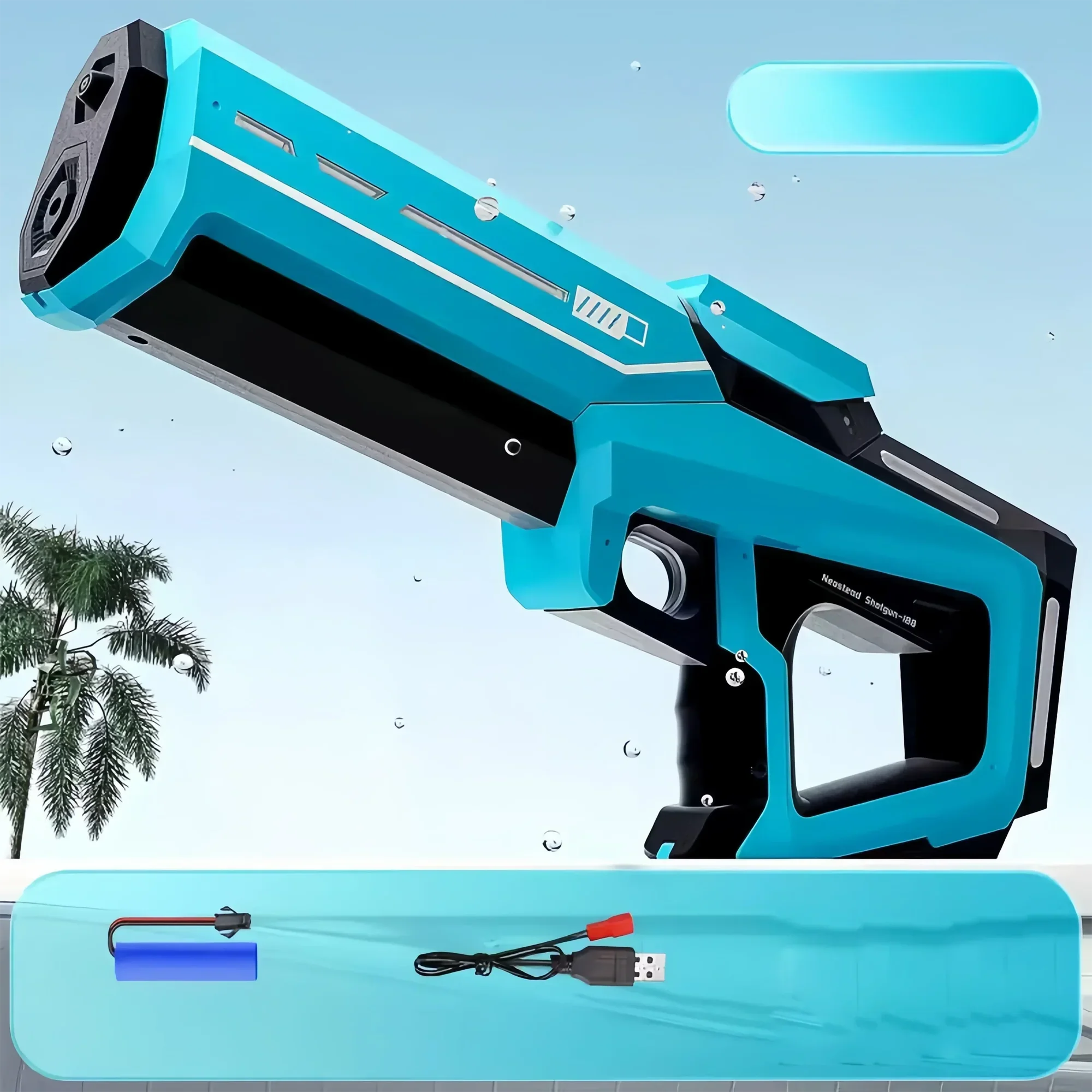 Electric Automatic Water Storage Gun Toys Portable Children Summer Beach Outdoor Fight Fantasy Spray Gun Toys Boy Kid Adult Game - Image 14