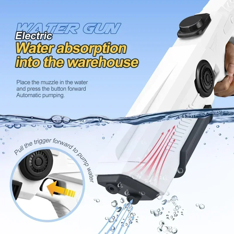 Electric Automatic Water Storage Gun Toys Portable Children Summer Beach Outdoor Fight Fantasy Spray Gun Toys Boy Kid Adult Game - Image 3