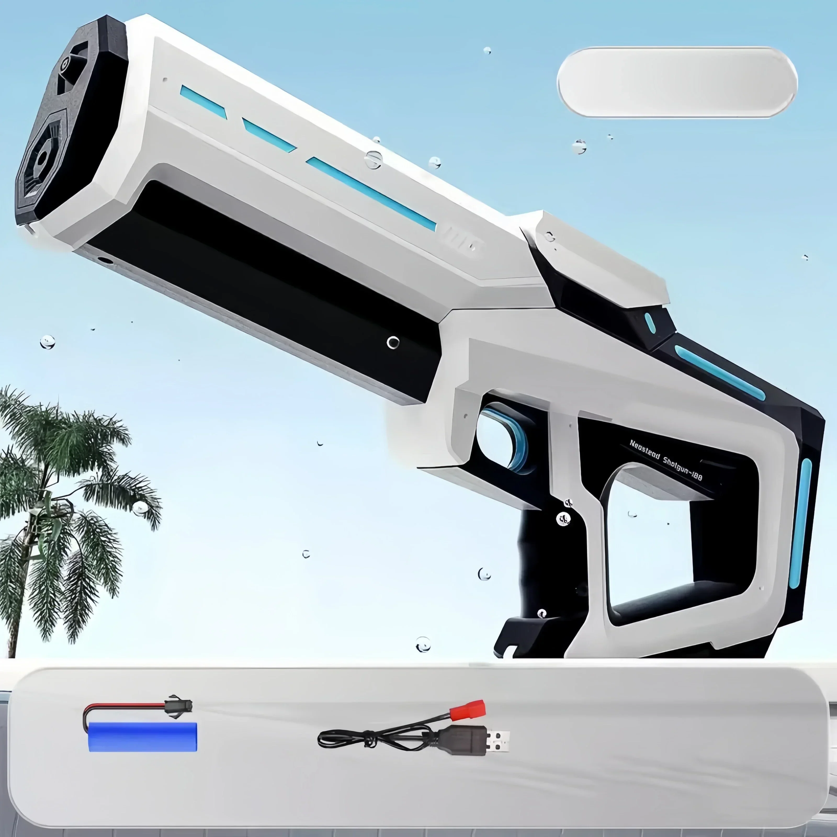 Electric Automatic Water Storage Gun Toys Portable Children Summer Beach Outdoor Fight Fantasy Spray Gun Toys Boy Kid Adult Game - Image 4