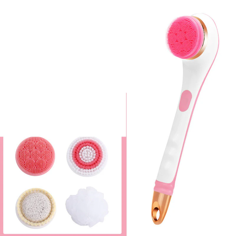 Electric Bath Brush Silicone Back Scrubber USB Rechargeable 2 Speeds Rotating Shower Brush Spa Waterproof Body Cleaning Brush - Image 10
