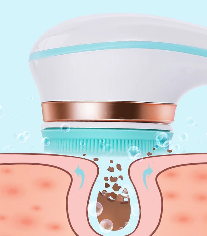 Electric Bath Brush Silicone Back Scrubber USB Rechargeable 2 Speeds Rotating Shower Brush Spa Waterproof Body Cleaning Brush - Image 5