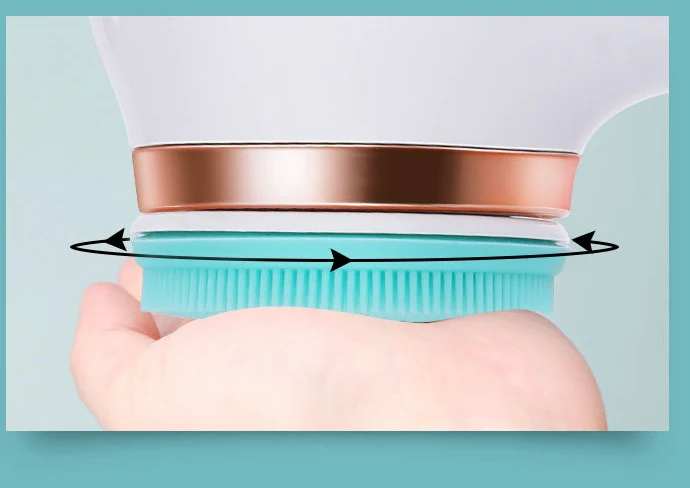 Electric Bath Brush Silicone Back Scrubber USB Rechargeable 2 Speeds Rotating Shower Brush Spa Waterproof Body Cleaning Brush - Image 6