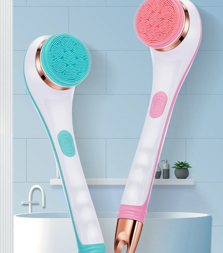Electric Bath Brush Silicone Back Scrubber USB Rechargeable 2 Speeds Rotating Shower Brush Spa Waterproof Body Cleaning Brush - Image 7