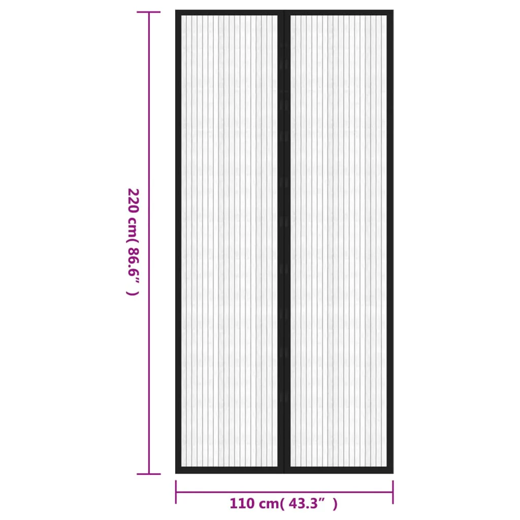 Fly Screen Door Curtains, 2 pcs. Magnetic   Fly Screen Door Curtain 2 - Image 7