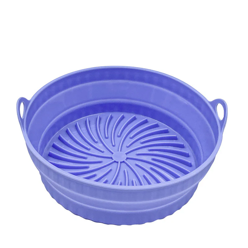 Kitchen Collapsible Air Fryer Silicone Pot Reusable Round Square Liners Basket For Air Fryer Non-slip Baking Tray Oven Accessories - Image 12
