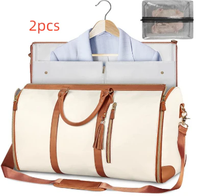 Large Capacity Travel Duffle Bag Women's Handbag Folding Suit Bag Waterproof Clothes Totes - Image 13