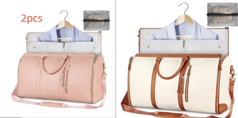 Large Capacity Travel Duffle Bag Women's Handbag Folding Suit Bag Waterproof Clothes Totes - Image 17