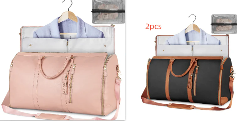 Large Capacity Travel Duffle Bag Women's Handbag Folding Suit Bag Waterproof Clothes Totes - Image 18