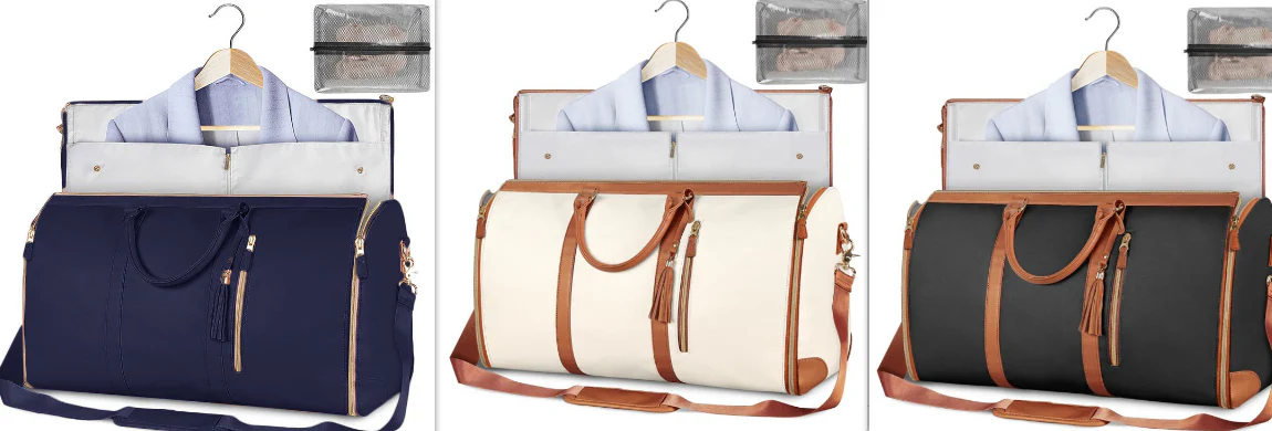 Large Capacity Travel Duffle Bag Women's Handbag Folding Suit Bag Waterproof Clothes Totes - Image 29