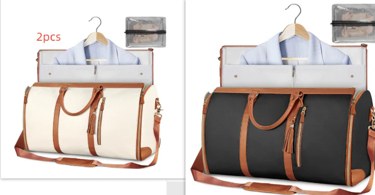 Large Capacity Travel Duffle Bag Women's Handbag Folding Suit Bag Waterproof Clothes Totes - Image 30