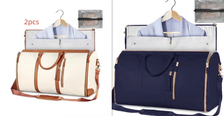 Large Capacity Travel Duffle Bag Women's Handbag Folding Suit Bag Waterproof Clothes Totes - Image 34