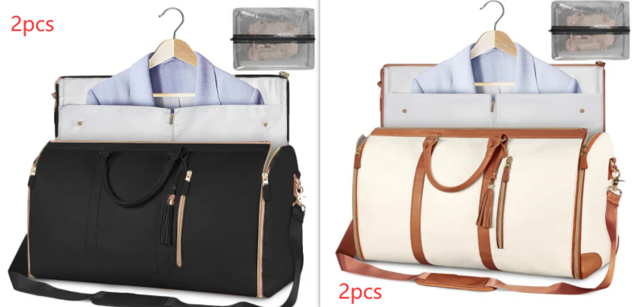 Large Capacity Travel Duffle Bag Women's Handbag Folding Suit Bag Waterproof Clothes Totes - Image 36