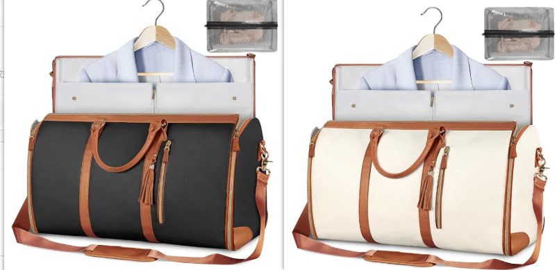 Large Capacity Travel Duffle Bag Women's Handbag Folding Suit Bag Waterproof Clothes Totes - Image 49